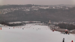 Horní část sjezdovky skiareálu Hlubočky