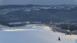 Horní část sjezdovky skiareálu Hlubočky