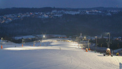 Horní část sjezdovky skiareálu Hlubočky