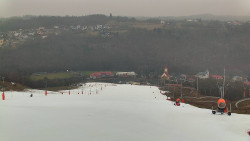 Horní část sjezdovky skiareálu Hlubočky