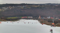 Horní část sjezdovky skiareálu Hlubočky