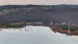 Horní část sjezdovky skiareálu Hlubočky