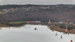 Horní část sjezdovky skiareálu Hlubočky