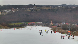 Horní část sjezdovky skiareálu Hlubočky