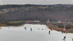 Horní část sjezdovky skiareálu Hlubočky