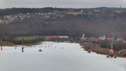 Horní část sjezdovky skiareálu Hlubočky