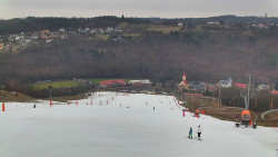 Horní část sjezdovky skiareálu Hlubočky