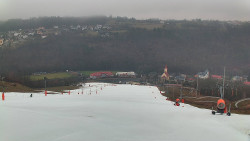 Horní část sjezdovky skiareálu Hlubočky