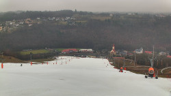 Horní část sjezdovky skiareálu Hlubočky