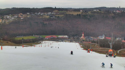 Horní část sjezdovky skiareálu Hlubočky