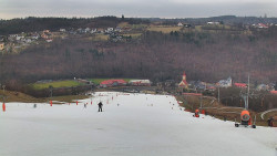 Horní část sjezdovky skiareálu Hlubočky