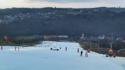 Horní část sjezdovky skiareálu Hlubočky