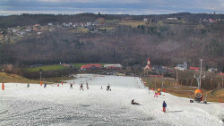 Horní část sjezdovky skiareálu Hlubočky