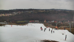 Horní část sjezdovky skiareálu Hlubočky