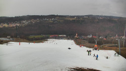 Horní část sjezdovky skiareálu Hlubočky