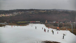 Horní část sjezdovky skiareálu Hlubočky