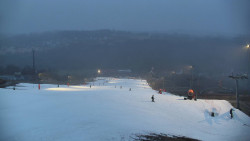 Horní část sjezdovky skiareálu Hlubočky