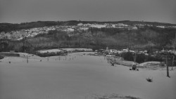 Horní část sjezdovky skiareálu Hlubočky