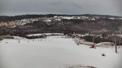 Horní část sjezdovky skiareálu Hlubočky