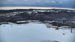 Horní část sjezdovky skiareálu Hlubočky