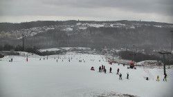 Horní část sjezdovky skiareálu Hlubočky