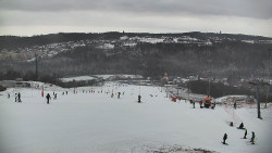 Horní část sjezdovky skiareálu Hlubočky