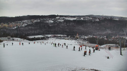 Horní část sjezdovky skiareálu Hlubočky