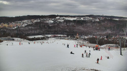 Horní část sjezdovky skiareálu Hlubočky