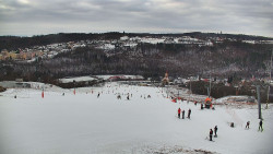 Horní část sjezdovky skiareálu Hlubočky