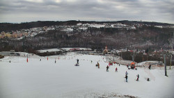 Horní část sjezdovky skiareálu Hlubočky