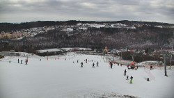Horní část sjezdovky skiareálu Hlubočky