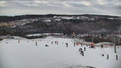 Horní část sjezdovky skiareálu Hlubočky