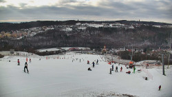 Horní část sjezdovky skiareálu Hlubočky