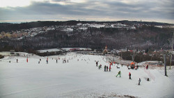 Horní část sjezdovky skiareálu Hlubočky