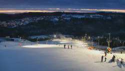 Horní část sjezdovky skiareálu Hlubočky