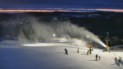 Horní část sjezdovky skiareálu Hlubočky