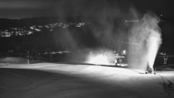 Horní část sjezdovky skiareálu Hlubočky