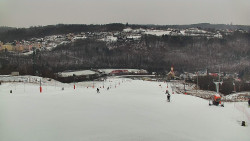 Horní část sjezdovky skiareálu Hlubočky