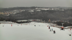 Horní část sjezdovky skiareálu Hlubočky