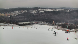 Horní část sjezdovky skiareálu Hlubočky