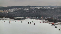 Horní část sjezdovky skiareálu Hlubočky