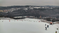 Horní část sjezdovky skiareálu Hlubočky