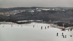 Horní část sjezdovky skiareálu Hlubočky