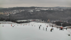 Horní část sjezdovky skiareálu Hlubočky