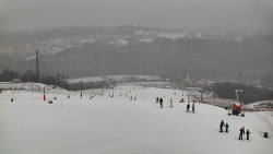 Horní část sjezdovky skiareálu Hlubočky