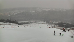 Horní část sjezdovky skiareálu Hlubočky