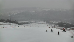 Horní část sjezdovky skiareálu Hlubočky