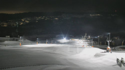 Horní část sjezdovky skiareálu Hlubočky