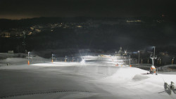 Horní část sjezdovky skiareálu Hlubočky