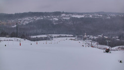 Horní část sjezdovky skiareálu Hlubočky